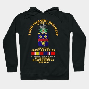 148th Infantry Regt  - Opn Joint Guardian  w Kosovo SVC Hoodie